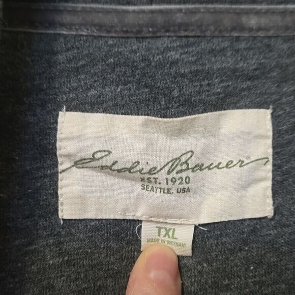 Eddie Bauer Open Sweatshirt TIE Jacket Size TXL Heather GRAY WOMENS - Picture 4 of 7